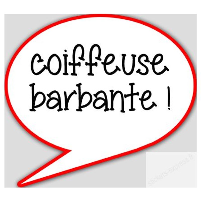 Autocollants : Coiffeuse Barbante - 10x9cm