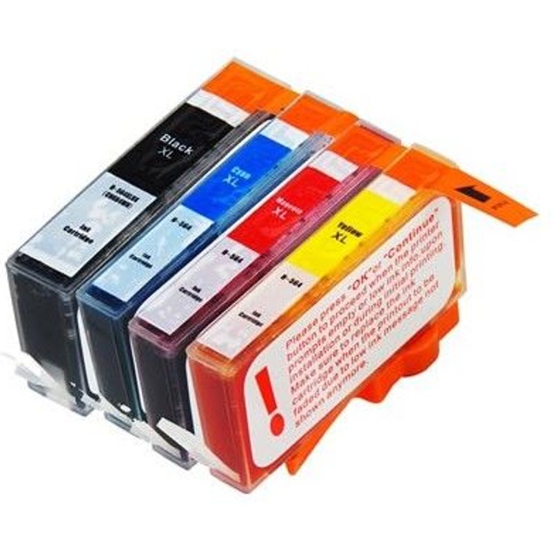 HP 364XL : Lot 4 cartouches compatible pour Photosmart D5460 CN245B CN255B CN503B Photosmart Pro B8550 - HP364 XL
