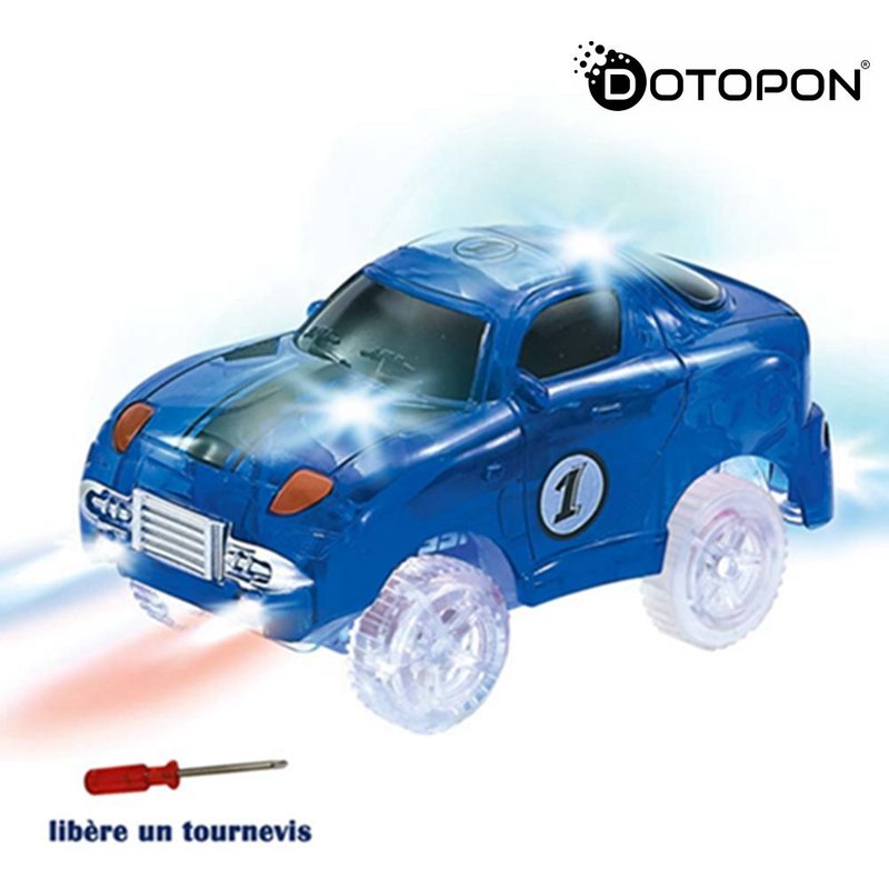 Dotopon®Magic Tracks Glow In The Dark Blue Car