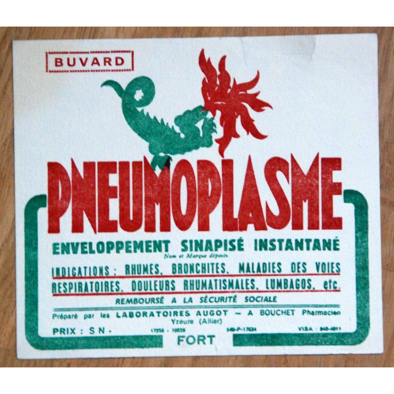 Buvard Publicitaire Pneumoplasme