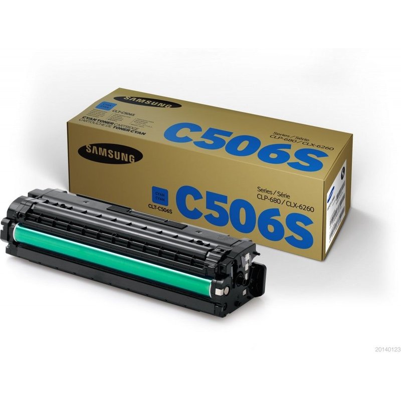 HP Inc. Samsung Original CLT-C506S Toner cyan 1.500 Pages (CLT-C506S/ELS) pour CLP-680DW/ND, CLX-6260FD/FR/FW/ND