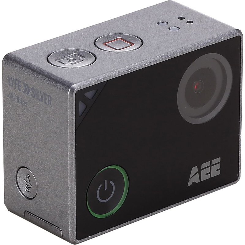 AEE Lyfe Silver - Caméra de poche - 4K / 10 pi/s - 16.0 MP - Wireless LAN, Bluetooth - sous-marin jusqu'à 40 m