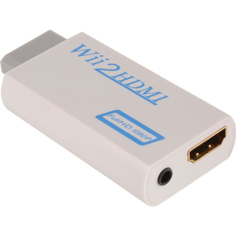 XCSOURCE Wii to HDMI Converter Wii2HDMI HD 1080P Video 3.5MM Audio Converter Adapter for Nintendo Wii 2 AC1037