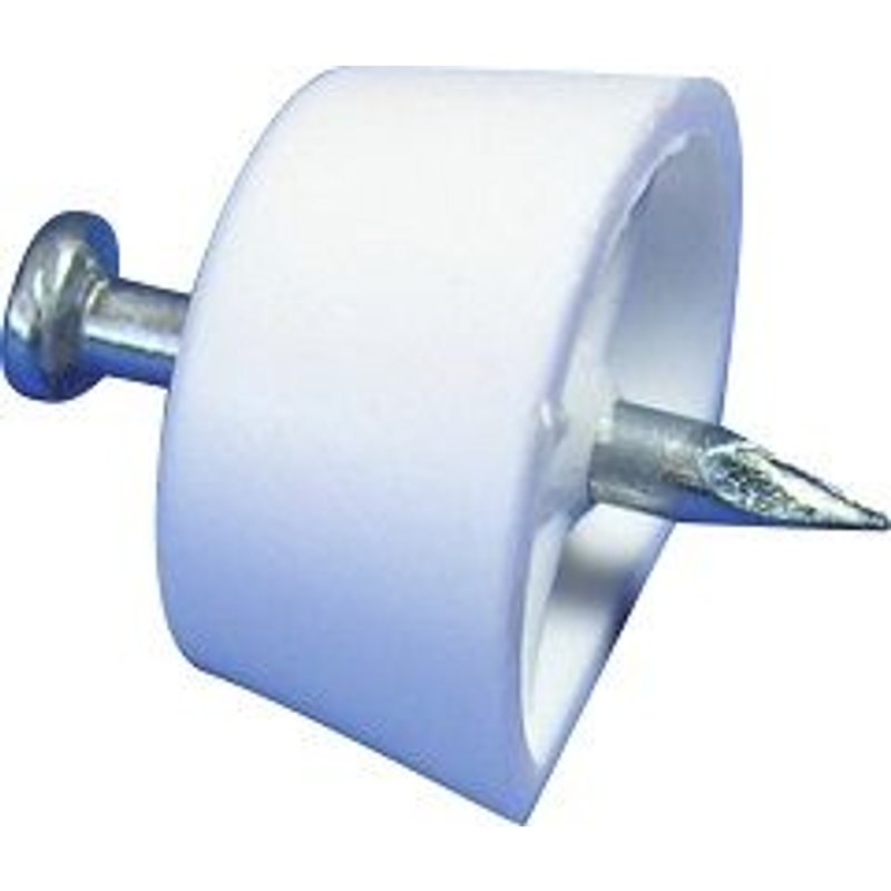 Taquet clou Strauss - Blanc - Vendu par 12