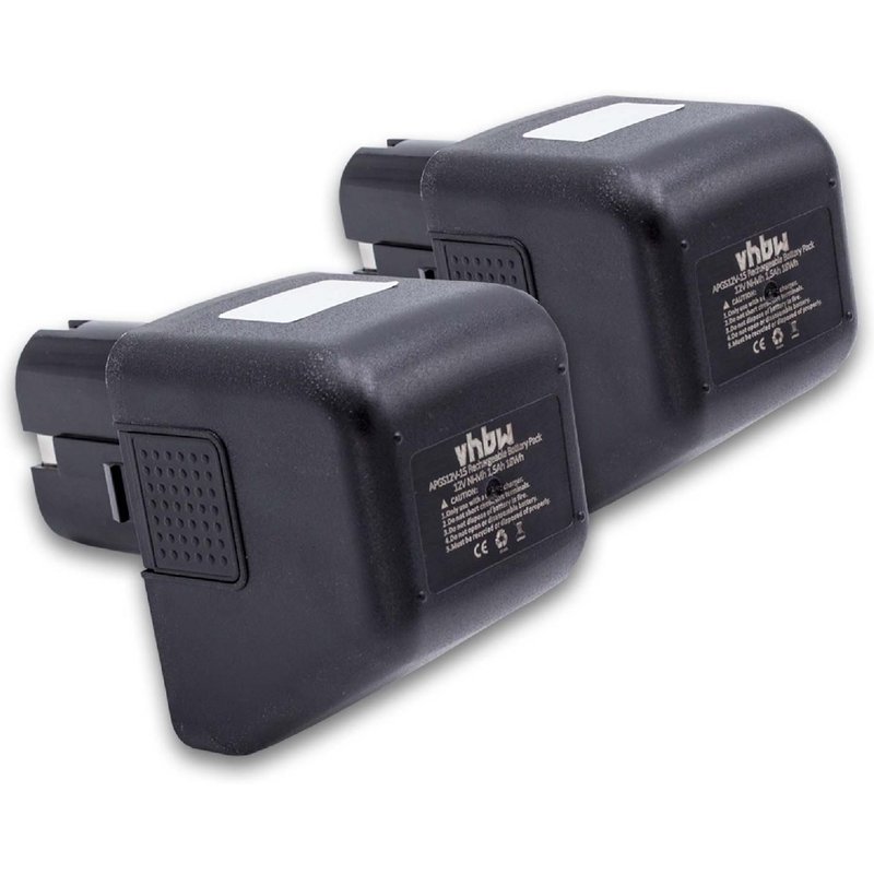 vhbw 2 x NiMH Batterie 1500mAh (12V) pour outils Würth 0702915, 70291510, 7251017, 7256020, ANG12 comme 70291510061.