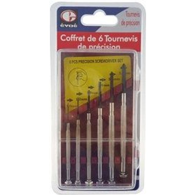 Coffret 6 tournevis de précision