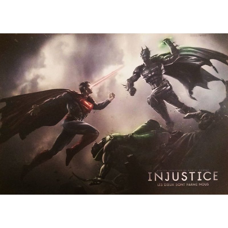 Print Grand Format Limité & Numéroté Officiel Injustice Dc Comics