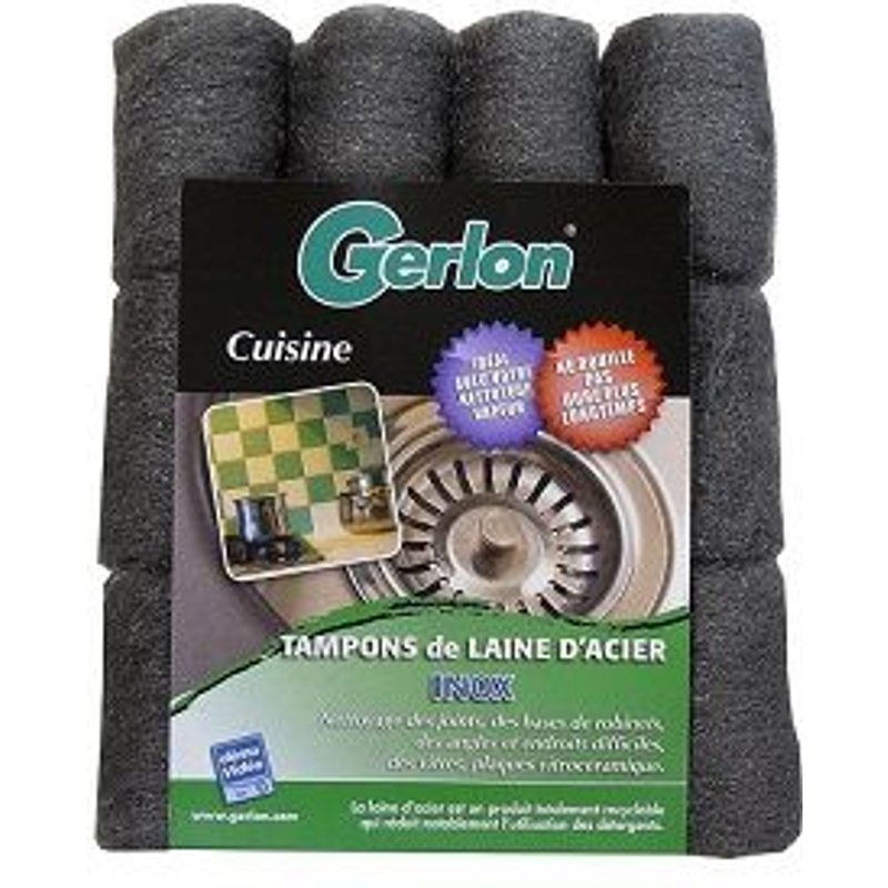 TAMPON LAINE D'ACIER INOX