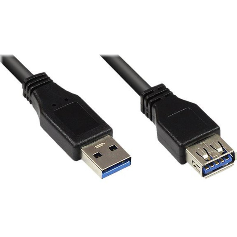 Good Connections - Rallonge de câble USB - USB type A (M) pour USB type A (F) - USB 3.0 - 50 cm - noir