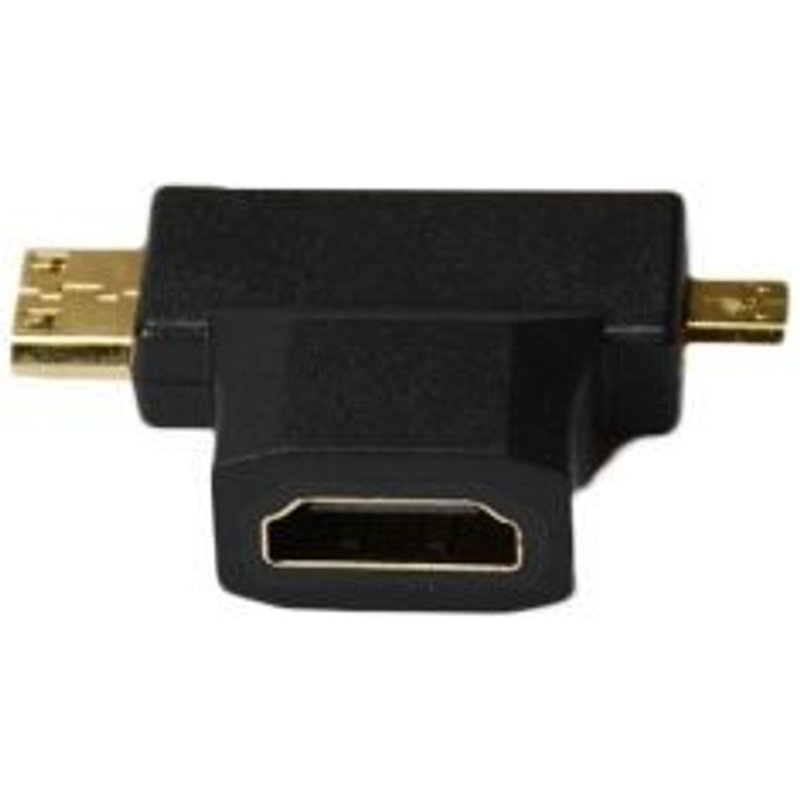 ADAPT.MICRO HDMI + MINI HDMI MALE TO HDMI FEMELLE