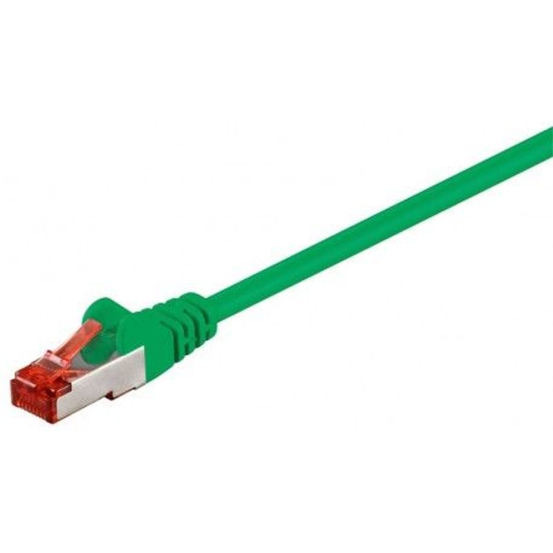 goobay - Câble réseau - RJ-45 (M) pour RJ-45 (M) - 25 cm - SFTP - CAT 6 - sans halogène, moulé - vert