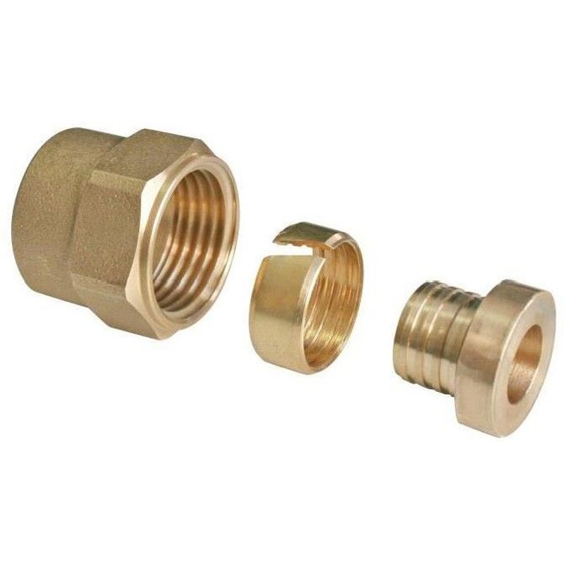 SOMATHERM Raccord a Compression PER - droit Femelle a ecrou tournant Ø PER - 16 Ø Taraudage 3/4