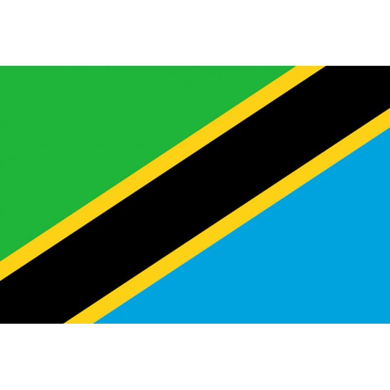 Autocollants : Drapeau Officiel Tanzanie - 1 Autocollant 19.5x13 Cm