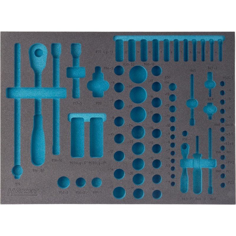 Hazet Garniture en mousse souple bimatière - 163-138L