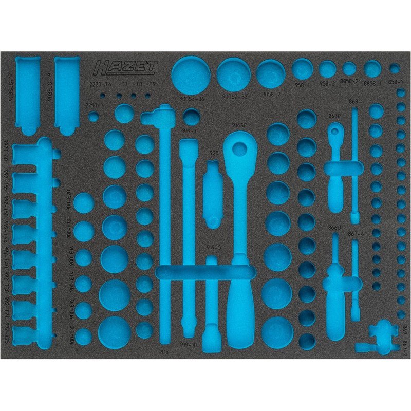 Hazet Garniture en mousse souple bimatière - 163-369L