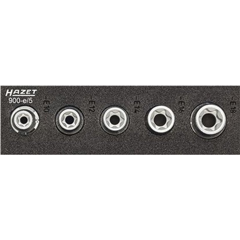 Hazet Außen-TORX Steckschlüsseleinsatz-Set 5teilig 1/2 (12.5 mm) 900-E/5