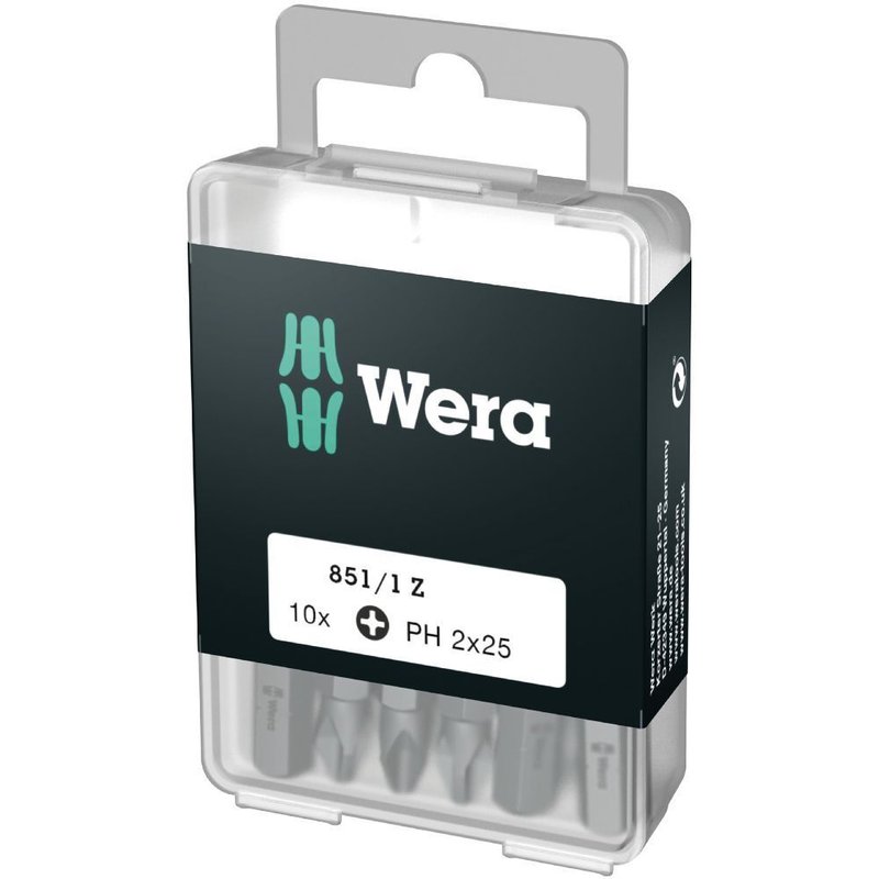 Wera 851/1 Embouts Z DIY, PH 2 x 25 mm (10 Bits pro Box) - 05072401001