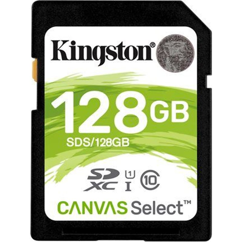 Kingston Canvas Select - Carte mémoire flash - 128 Go - UHS-I U1 / Class10 - SDXC UHS-I