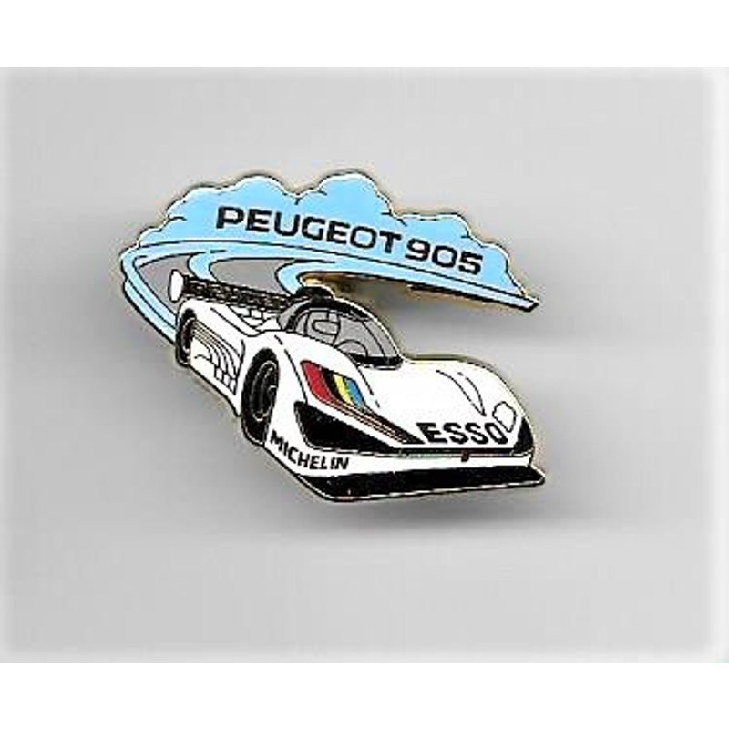 Pins Automobile Peugeot 905 Michelin Esso / Signé Arthus Bertrand Base Dorée