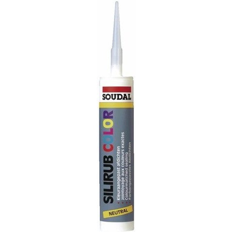 Mastic silicone neutre - blanc crème RAL 9001 - Silirub Color SOUDAL
