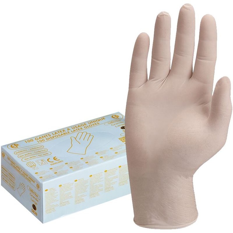 Boîte de 100 gants intérieur non poudré