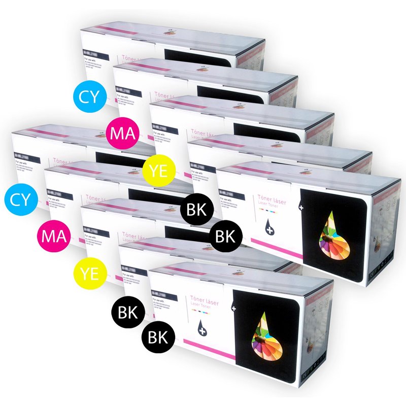 PACK 10 x TONER COMPATIBLE INKPRO MULTICOLOREE TN230BK - TN230Y FOR BROTHER HL-3040CN