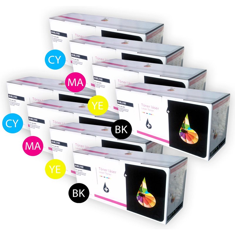 PACK 8 x TONER COMPATIBLE INKPRO MULTICOLOREE TN230BK - TN230Y FOR BROTHER DCP-9010CN