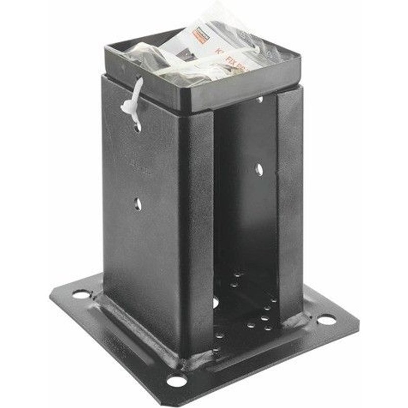 Pied de poteau carré + chapeau - noir - pour claustras - 71 x 71 mm SIMPSON Strong-Tie