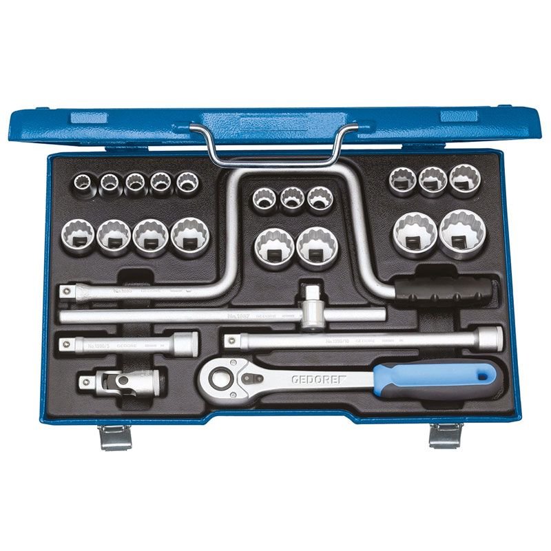 Gedore SteckschlĂĽsselsatz metrisch 1/2 (12.5 mm) 25teilig 6151960