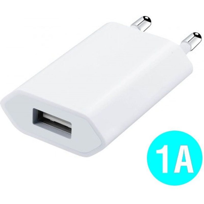 Chargeur Adaptateur Secteur Usb 1a Blanc Pour Iphone 7 Plus