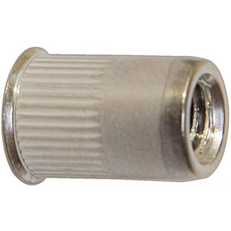 Boite de 50 Ă©crous crantĂ©s ACTON Ă sertir - Ă8 mm - TĂȘte affleurante Inox A2 - 626338