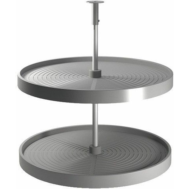Plateaux tournants 4/4 pour meuble d'angle - diamètre 710 mm - gris EMUCA