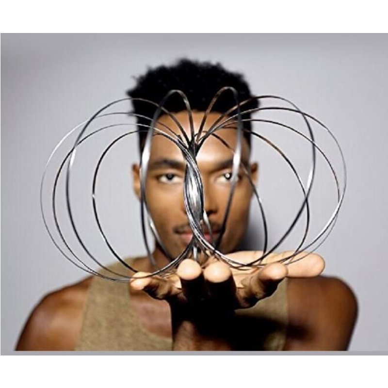 Flow Ring 3d Sculpture Ring Acier Inoxydable 3d Magic Bracelet Close-Up Anneau De Fer Nouveauté Décompression Jouets