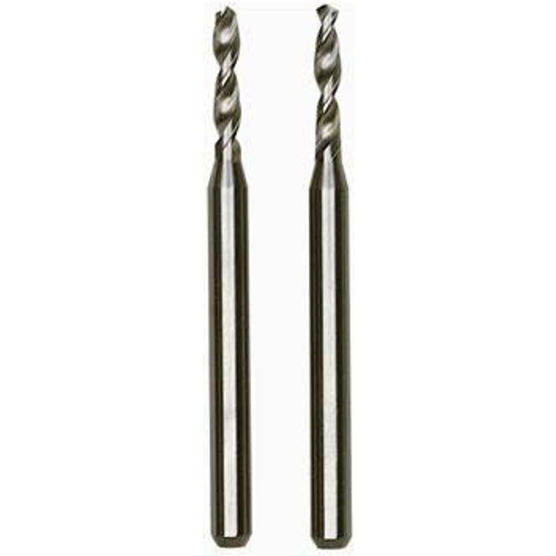 2 forets micro Proxxon - métal dur Ø 2 mm axe de 3 mm