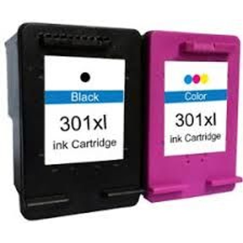 Pack 2 cartouches d'encre N° 301 XL Noir et Couleur pour imprimante HP Officejet 2622