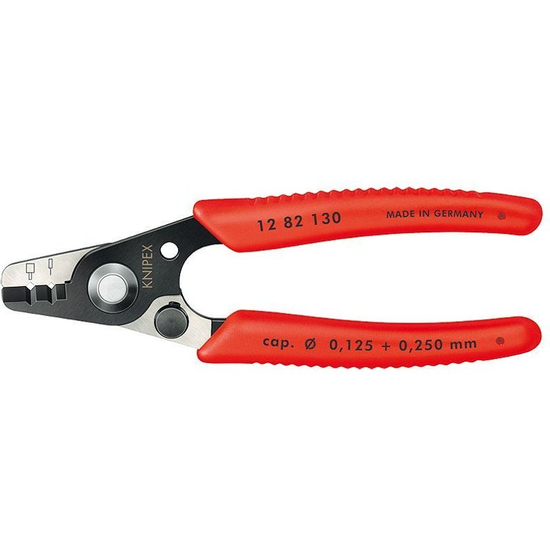 Knipex 12 82 130 SB Pince à dénuder pour câbles à fibres optiques brunie 130 mm