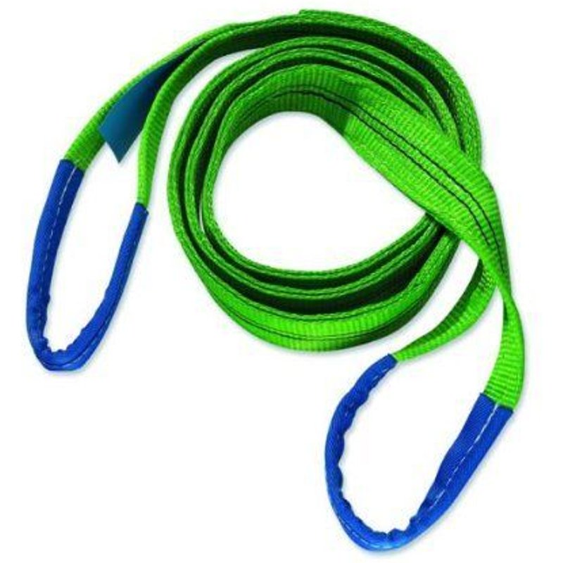 Braun 20022HB Sangle de levage avec boucles renforcées, capacité de charge 2000 kg Vert 2 m