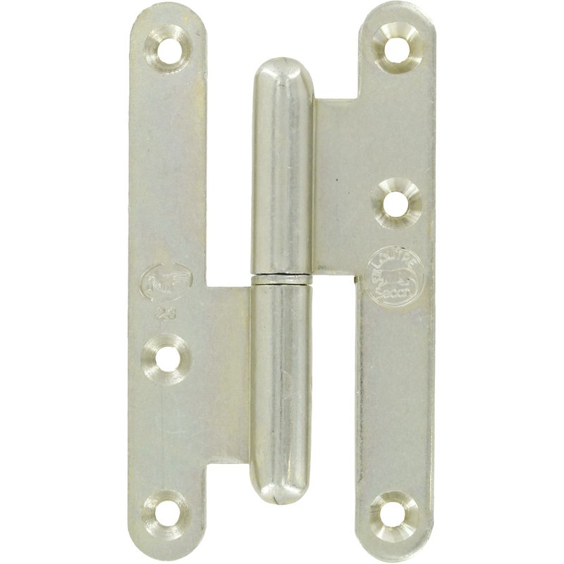 Paumelle menuiserie bois bouts ronds La loutre Sedan® Jardinier Massard - Gauche - Hauteur 110 mm - Largeur 60 mm