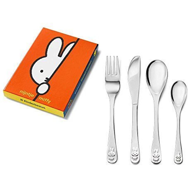 Zilverstad 6832940 Couvert Pour Enfant Lot De 4 Pièces Miffy Acier Inoxydable