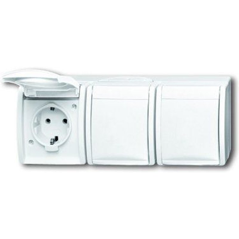 Busch Jaeger 2300/3EW-54 Triple prise Schuko Blanc alpin