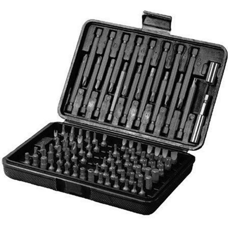 Silverline 633662 Mallette 98 pièces d'embouts de sécurité 6 pans 1/4