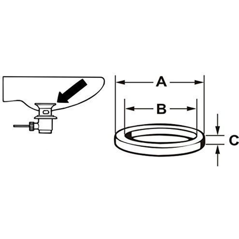 Cornat Gu-sEAL pour lavabo 11/4, TEC380301 lot de 2