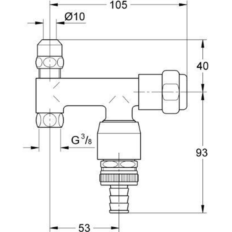 Grohe 41033000 Eggemann Original eau DN10 avec diffuseur d'angle