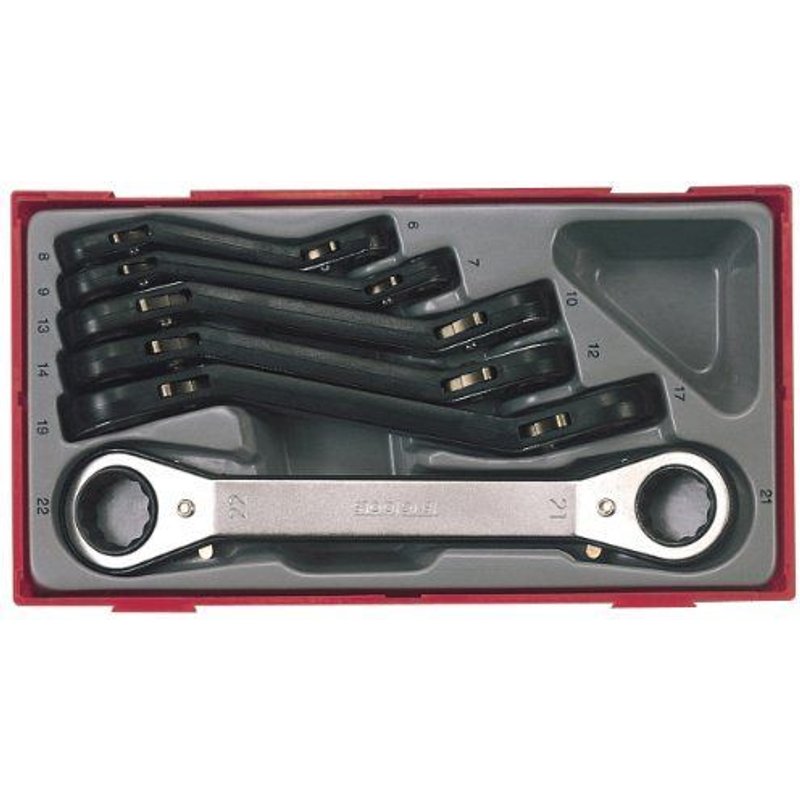 Teng TTRORS Lot de 6 clés à oeil à cliquet