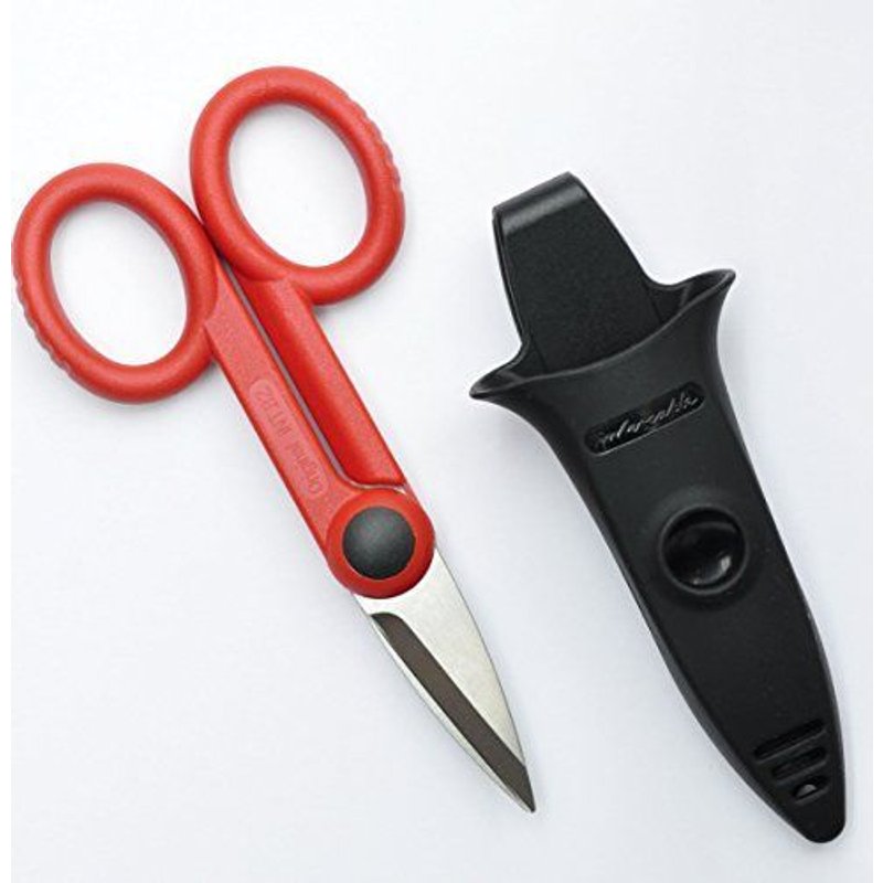Intercable 16013 Ciseaux d'électricien avec étui de protection petit rouge