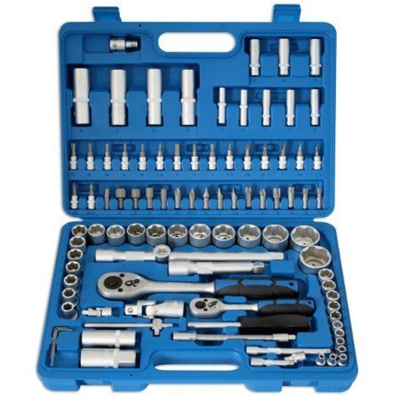 Laser 3671 Set à douilles / clés à douille 1/2`` & 1/4`` 94 pièces