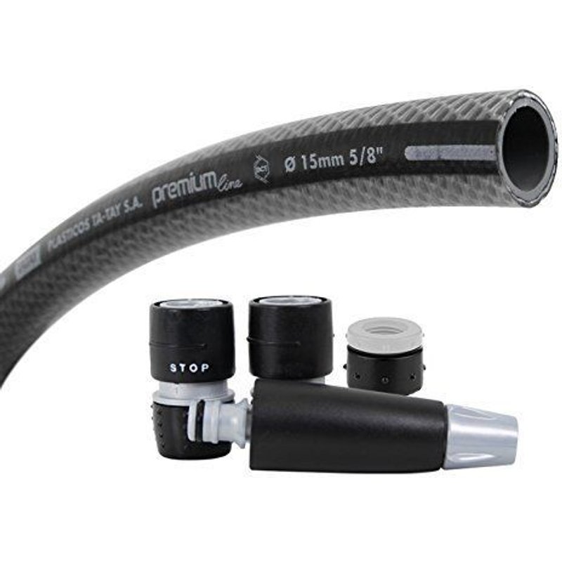 Tatay 9965005 Premium Batterie d'Arrosage 10 m 5/8`` Plastique Gris Dimensions 38 x 10 x 38 cm