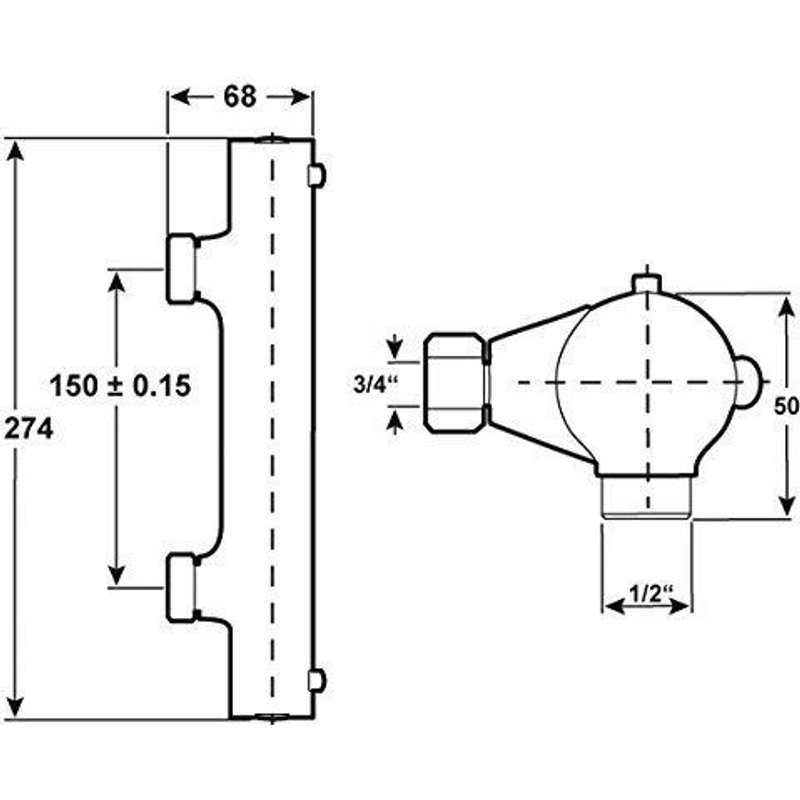 CORNAT MUR3 Robinet thermostatique MURCIA pour douche