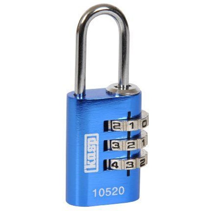 Kasp K10520 Cadenas Ă combinaison aluminium 20 mm Bleu
