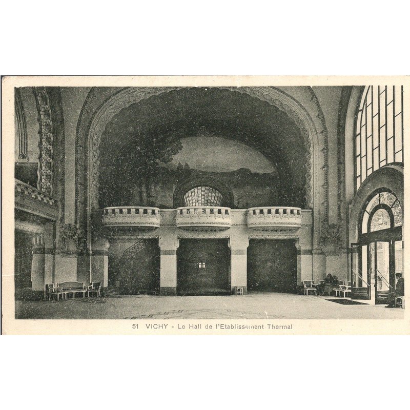 Carte Postale De Vichy (Allier) Le Hall De L'etablissement Thermal